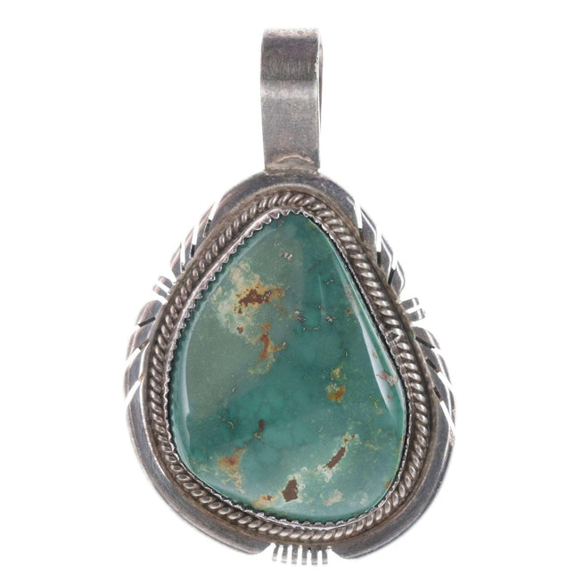 Ray Begay Navajo Royston turquoise sterling pendant - Estate Fresh Austin