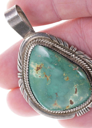 Ray Begay Navajo Royston turquoise sterling pendant - Estate Fresh Austin