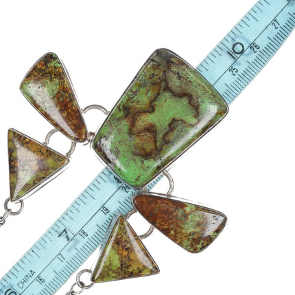 Ray Bennett Navajo Sterling Gaspeite necklace - Estate Fresh Austin