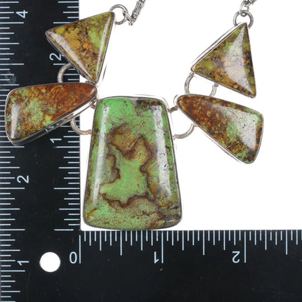 Ray Bennett Navajo Sterling Gaspeite necklace - Estate Fresh Austin