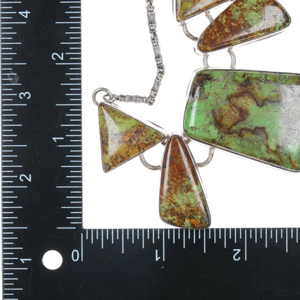Ray Bennett Navajo Sterling Gaspeite necklace - Estate Fresh Austin