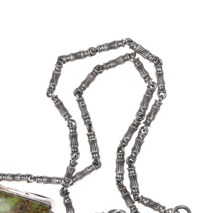 Ray Bennett Navajo Sterling Gaspeite necklace - Estate Fresh Austin