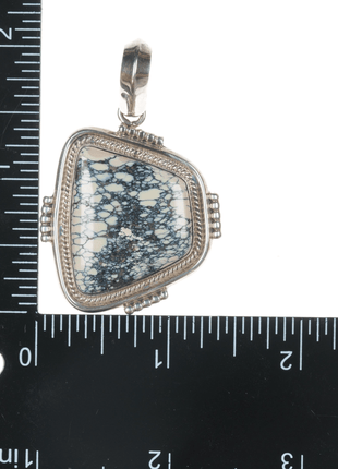 Ray Delgarito Navajo sterling and variscite pendant - Estate Fresh Austin