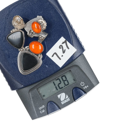 Raymond/Geneva Apachito Onyx Earrings and pendant set - Estate Fresh Austin