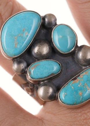 Readda Begay Navajo Sterling Blue Ridge Turquoise Ring - Estate Fresh Austin