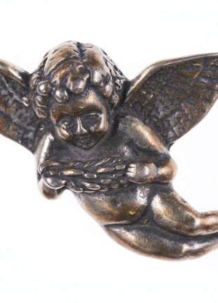 Rebecca Collins Cast Oxidized sterling silver angel pin - Estate Fresh Austin