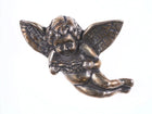 Rebecca Collins Cast Oxidized sterling silver angel pin - Estate Fresh Austin