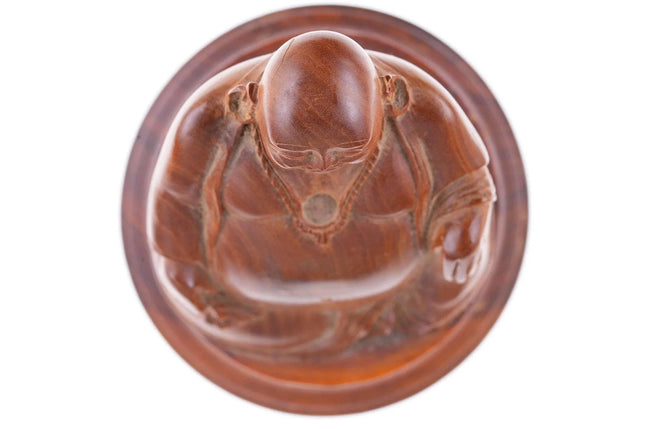 Republic Period Chinese Carved boxwood buddha - Estate Fresh Austin