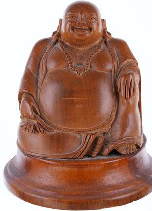 Republic Period Chinese Carved boxwood buddha - Estate Fresh Austin