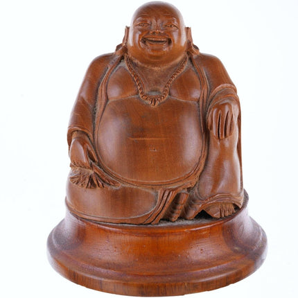 Republic Period Chinese Carved boxwood buddha - Estate Fresh Austin