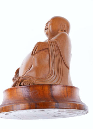 Republic Period Chinese Carved boxwood buddha - Estate Fresh Austin