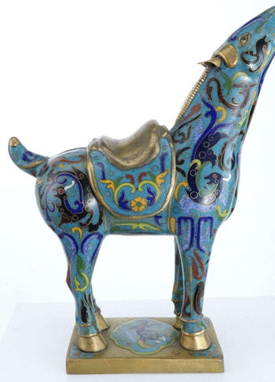 Republic Period Chinese Cloisonne Horse Form Censer - Estate Fresh Austin