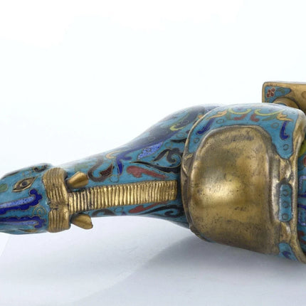 Republic Period Chinese Cloisonne Horse Form Censer - Estate Fresh Austin