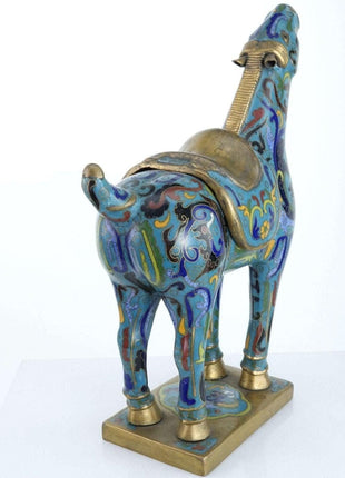 Republic Period Chinese Cloisonne Horse Form Censer - Estate Fresh Austin