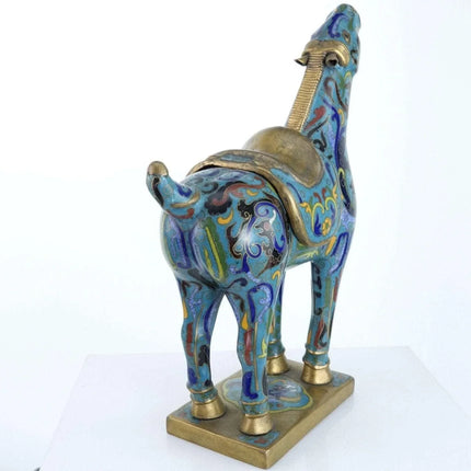 Republic Period Chinese Cloisonne Horse Form Censer - Estate Fresh Austin