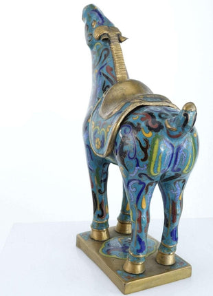 Republic Period Chinese Cloisonne Horse Form Censer - Estate Fresh Austin