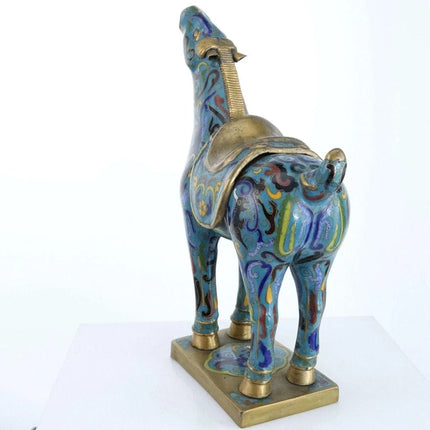 Republic Period Chinese Cloisonne Horse Form Censer - Estate Fresh Austin