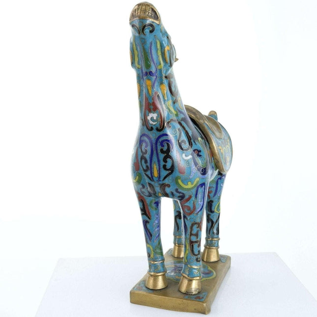 Republic Period Chinese Cloisonne Horse Form Censer - Estate Fresh Austin