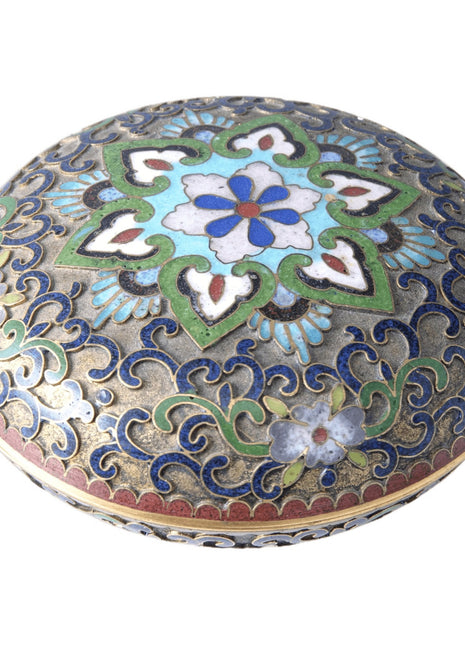 Republic Period Chinese Cloisonné Trinket box - Estate Fresh Austin