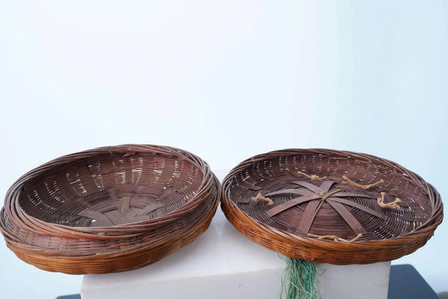 Republic Period Chinese Sewing baskets Pair - Estate Fresh Austin