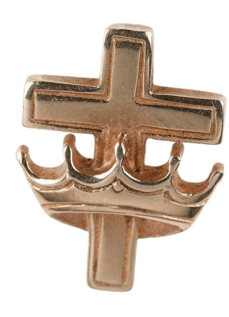 retired James Avery 14k Cross with Crown Tie Tac/Lapel pin - Estate Fresh Austin