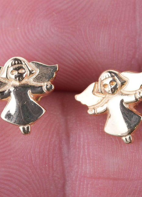 Retired James Avery 14k gold angel earrings - Estate Fresh Austin