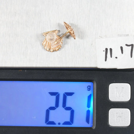 Retired James Avery 14k shell earrings - Estate Fresh Austin