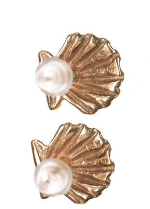 Retired James Avery 14k shell earrings - Estate Fresh Austin