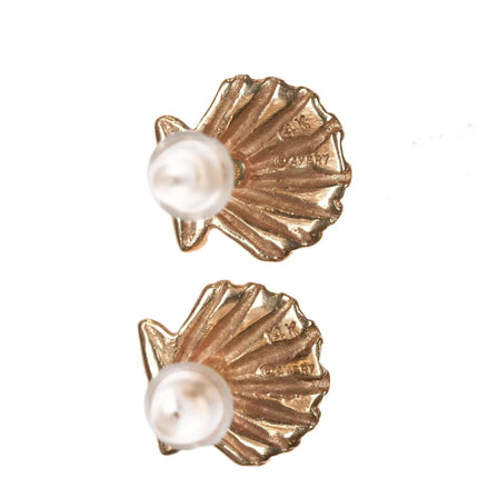 Retired James Avery 14k shell earrings - Estate Fresh Austin
