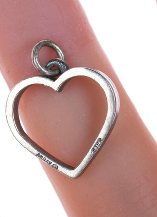 Retired James Avery 3D open Heart Charm in sterling - Estate Fresh Austin