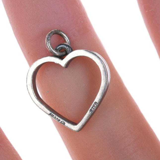 Retired James Avery 3D open Heart Charm in sterling - Estate Fresh Austin