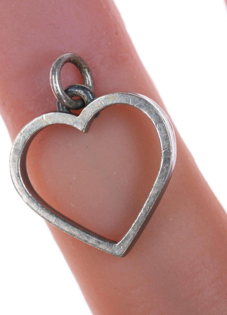 Retired James Avery 3D open Heart Charm in sterling - Estate Fresh Austin