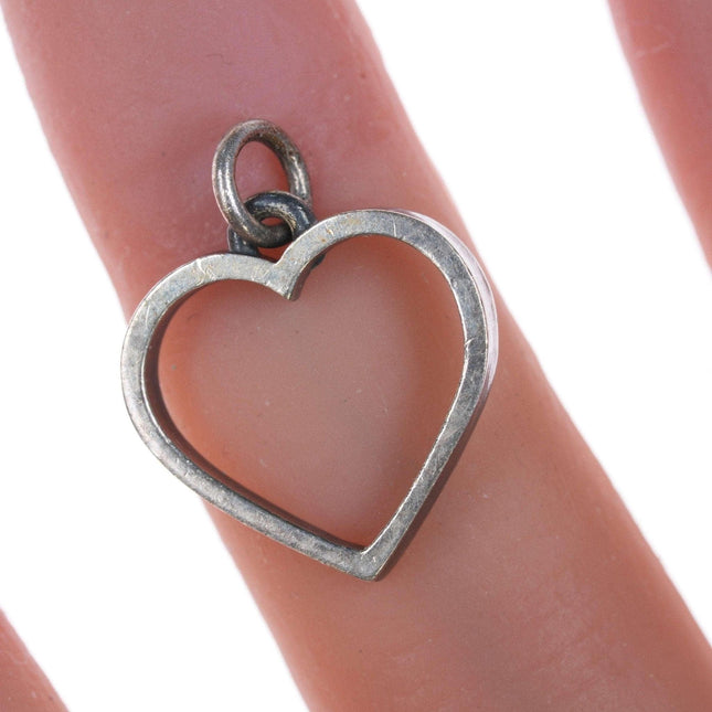 Retired James Avery 3D open Heart Charm in sterling - Estate Fresh Austin