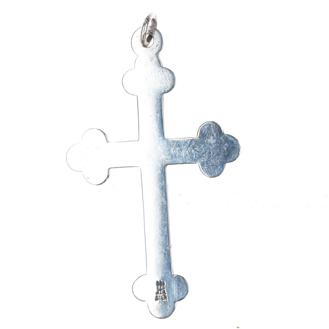 Retired James Avery budded cross pendant sterling silver - Estate Fresh Austin