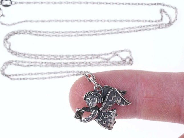 Retired James Avery Choir Angel pendant on 26" necklace - Estate Fresh Austin