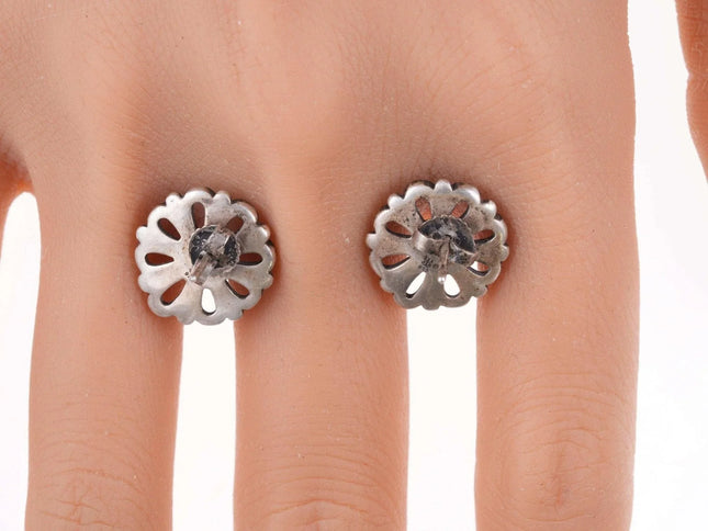 Retired James Avery De Flores sterling and turquoise earrings - Estate Fresh Austin