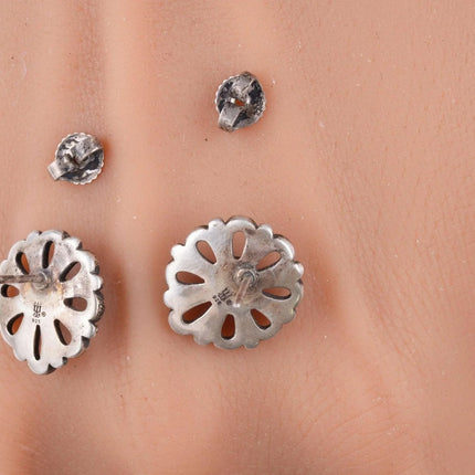 Retired James Avery De Flores sterling and turquoise earrings - Estate Fresh Austin