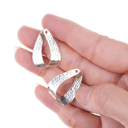 Retired James Avery Hammered sterling Hoop earrings and jackets - Estate Fresh Austin