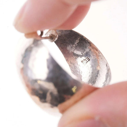 Retired James Avery Hammered sterling Hoop earrings and jackets - Estate Fresh Austin