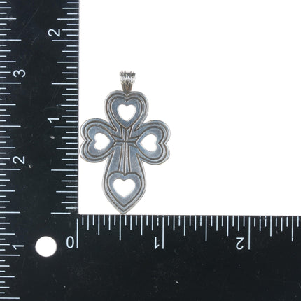 Retired James Avery heart cross pendant sterling silver - Estate Fresh Austin