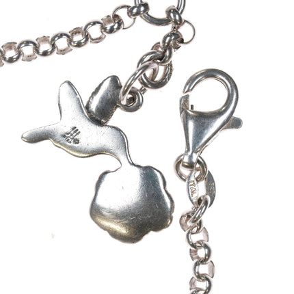 Retired James Avery Hummingbird charm on Italy sterling bracelet - Estate Fresh Austin