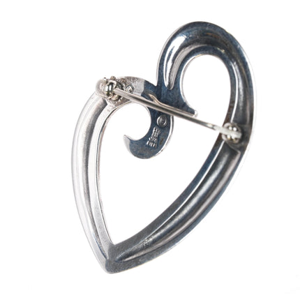 Retired James Avery Mothers love heart pin in sterling - Estate Fresh Austin