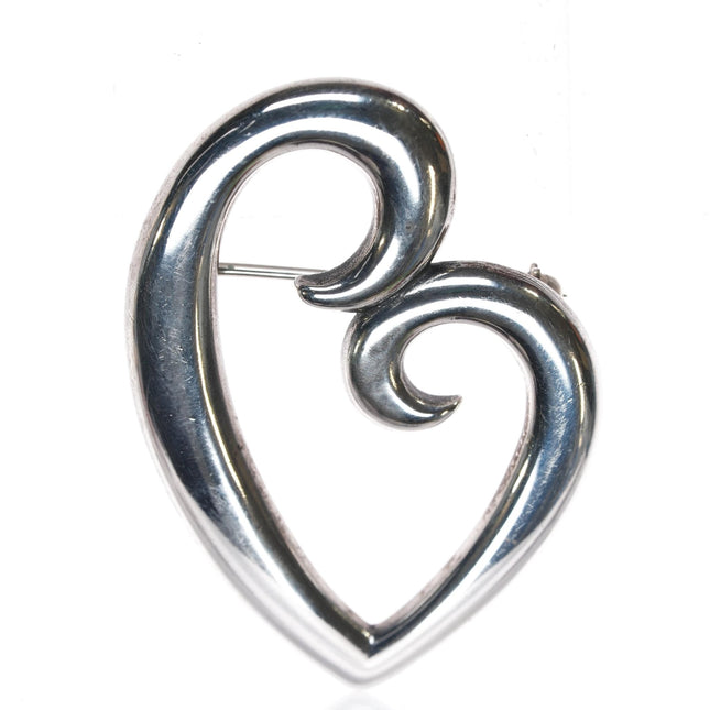 Retired James Avery Mothers love heart pin in sterling - Estate Fresh Austin