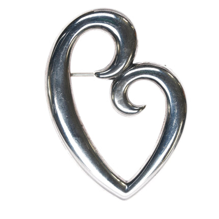 Retired James Avery Mothers love heart pin in sterling - Estate Fresh Austin