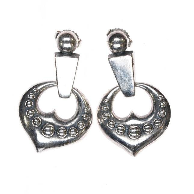 Retired James Avery open heart earrings in sterling - Estate Fresh Austin