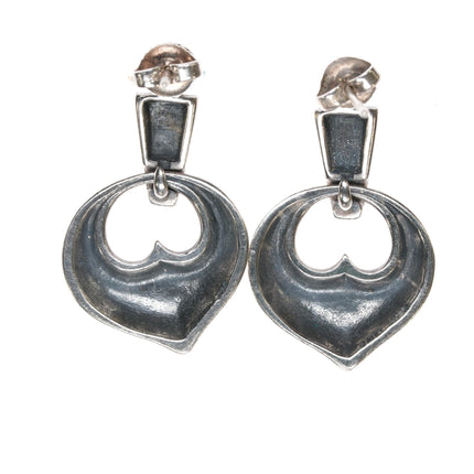 Retired James Avery open heart earrings in sterling - Estate Fresh Austin