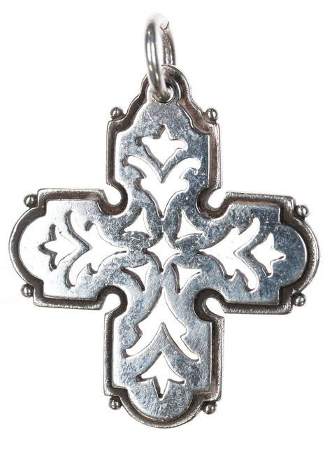 Retired James Avery openwork cross pendant sterling silver - Estate Fresh Austin