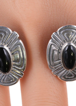 Retired James Avery Sterling and onyx Southwestern Style earrings - Estate Fresh Austin