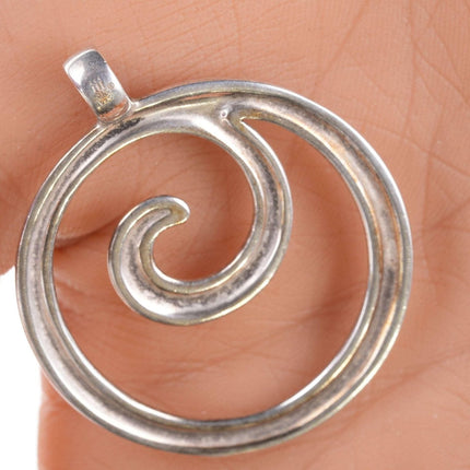 Retired James Avery Sterling circle swirl pendant - Estate Fresh Austin