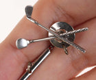 retired James Avery sterling Golf Clubs Tie Tac/Lapel pin - Estate Fresh Austin
